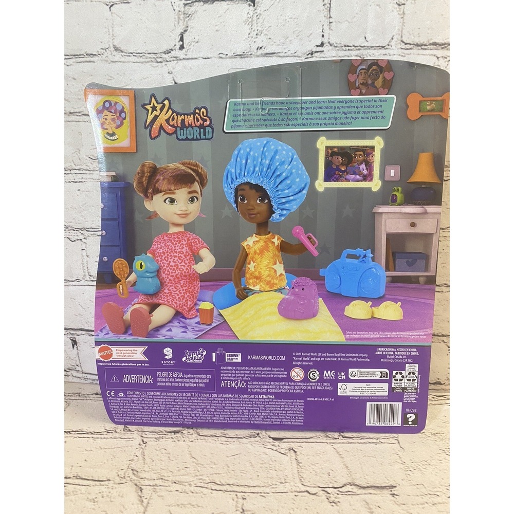 Karma's World Slumber Party Toy Playset with 2 Dolls & Accessories, 15-Pieces - Picture 2 of 5